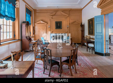 Der Gouverneur der Kammer in der Independence Hall, Independence National Historic Park, Philadelphia, Pennsylvania, USA Stockfoto