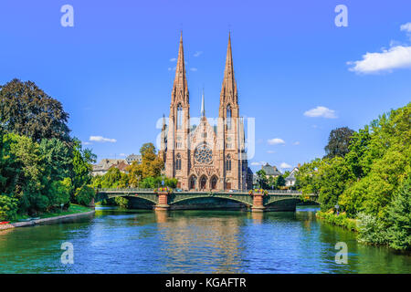 Straßburg, Frankreich. Paulus Kirche in Straßburg. Stockfoto