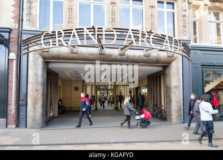 Grand Arcade Eingang Cambridge Stockfoto