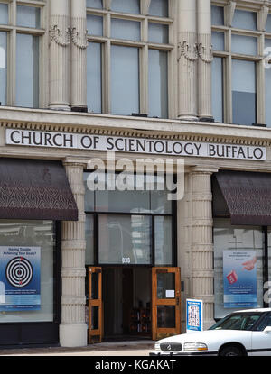 Scientology Kirche Gebäude in Buffalo, New York im Oktober 2017, Blick von der Hauptstraße Stockfoto