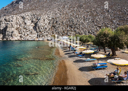 Strand Agios Nikolaos Stockfoto