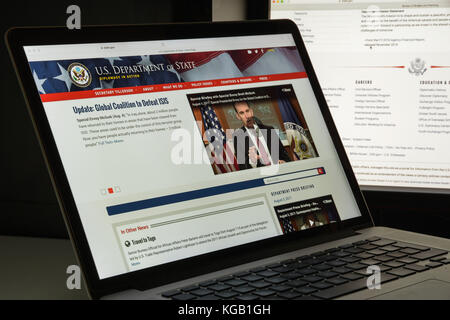 Mailand, Italien - 10 August 2017: State.gov Website Homepage. State Department, ist der United States Federal executive Abteilung, berät den Presi Stockfoto