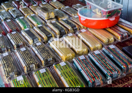 Typische Kuchen von Sarawak, Borneo Stockfoto