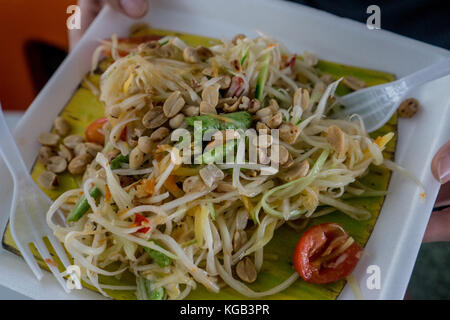 Papaya-Salat Stockfoto