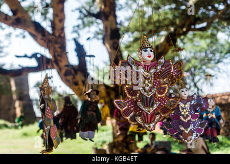 Bagan, Myanmar Pagoden (Tempel) - Puppen Stockfoto