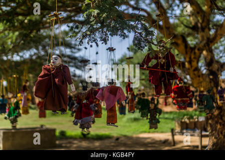 Bagan, Myanmar Pagoden (Tempel) - Puppen Stockfoto