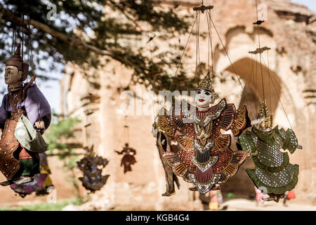 Bagan, Myanmar Pagoden (Tempel) - Puppen Stockfoto