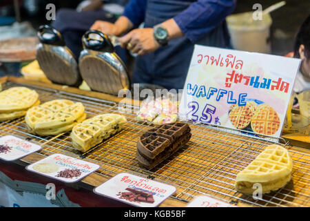 Chiang Rai, Thailand - Street Food Waffeln Stockfoto