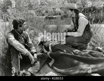 Amerikanische Schauspieler Lee Marvin und Ron Howard im Film die Spikes Schleifring, 1974 Stockfoto