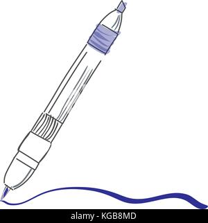 Skizze doodles wasserdicht Markierstift. Pinsel Marker Pen Vector Illustration Stock Vektor