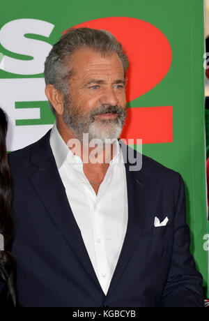 Los Angeles, USA. 05 Nov, 2017 Mel Gibson bei der Premiere von "Papa home 2' im Regency Dorf Theater, Westwood. Foto: Sarah Stewart/alamy leben Nachrichten Stockfoto