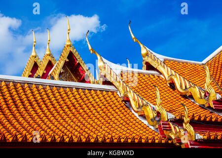 Bangkok, Thailand - 10. September 2016: architektonische Details der Wat Benchamabophit auch als Marmor Tempel auf septemper 10 bekannt, 2016 in Bangkok, Thailand Stockfoto