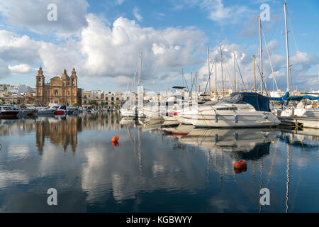 Die marina in Msida, Valletta, Malta Stockfoto