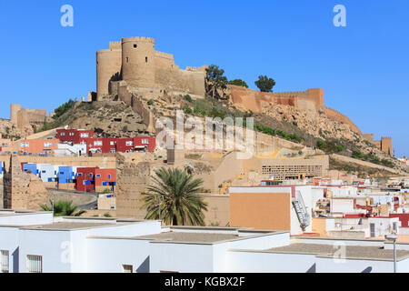 Das 10. Jahrhundert Alcazaba (Zitadelle) von Almeria, Spanien Stockfoto