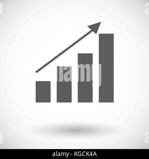 Graph. Einzelne flache Symbol auf weißem Hintergrund. Vektor-Illustration. Stock Vektor