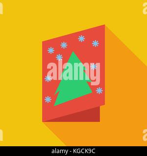 Weihnachten Postkarte. Flache Vektor zugehörige Symbol für Web und mobile Anwendungen. Es kann als-Logo, Piktogramm, Icon, infografik Element verwendet werden. Vektor Stock Vektor