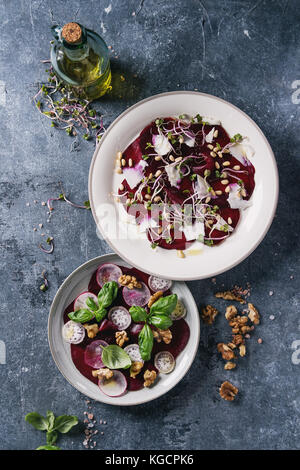 Rote-bete-carpaccio Salat Stockfoto