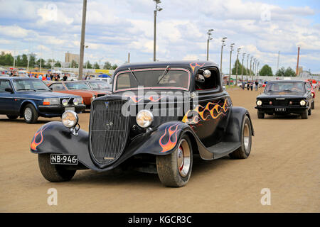 Mariehamn, Finnland - 2 August 2015: oben abgestimmt Classic ford Hot Rod Auto auf Pick-nick Auto Show in Mariehamn, Finnland. Stockfoto