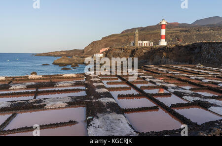 Die Saline von Fuencaliente auf La Palma, Kanarische Inseln. Stockfoto