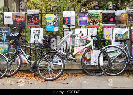 Student Fahrräder in Cambridge City Centre Stockfoto