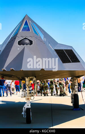 Lockheed F-117 Nighthawk am Luftwaffenstützpunkt Barksdale. Stockfoto