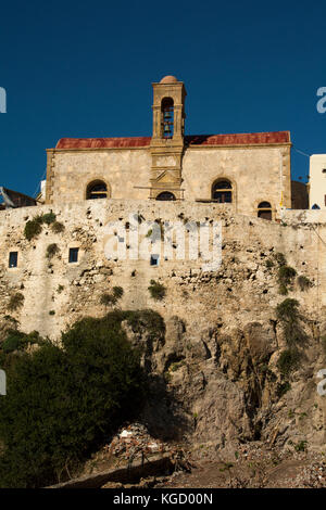 Chrysoskalitissa Kloster wurde im 17. Jahrhundert an der Westküste von Kreta gegründet. Das Chrysoskalitissa-Kloster an der Westküste Kretas wurde im Stockfoto