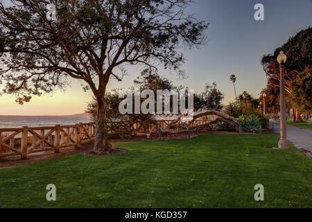 Am späten Nachmittag in Palisades Park, Santa Monica, Kalifornien Stockfoto