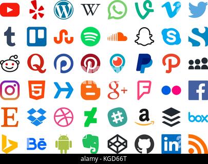 Social Media Icons Stock Vektor