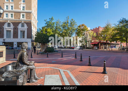 Main Street in der Innenstadt von Greenville, South Carolina, USA Stockfoto