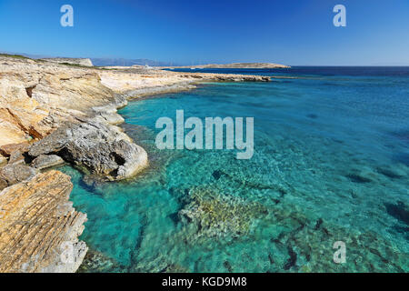 Ein Strand der Insel Koufonisi in Kykladen, Griechenland Stockfoto