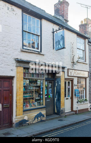 Mord und Totschlag spezialisierte Buchhandlung in Hay-on-Wye, Wales Stockfoto