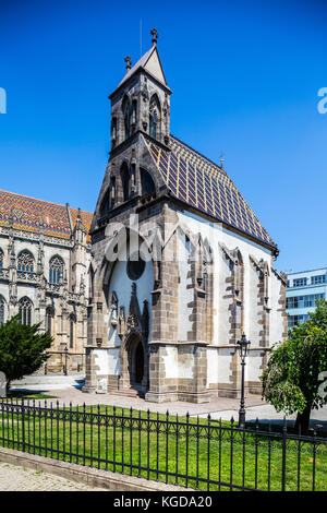 Kosice, Slowakei - August 08, 2015: Kosice, Slowakei - st. elisabeth Cathedra. grösste katholische Kirche in der Slowakei. Auf dem Bild st. Michael Kapelle Stockfoto