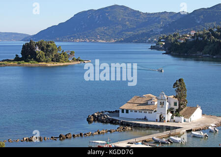 Vlacherna Kloster Insel Korfu Griechenland Stockfoto