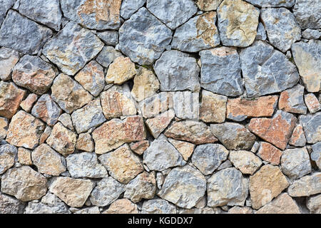 Alte Steinmauer, Hintergrund oder Textur. Stockfoto