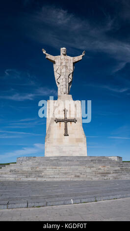 Monte Naranco monumento al Sagrado Corazón de Jesús Stockfoto