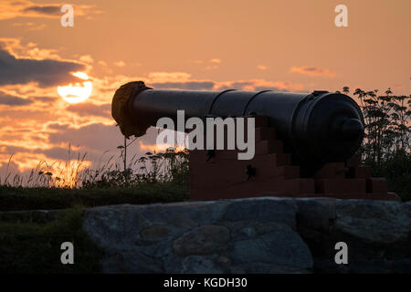 Parks Canada's Fortress Louisbourg National Historic Site in Cape Breton, Nova Scotia, Kanada. Stockfoto