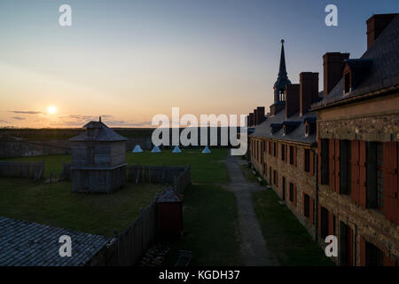 Parks Canada's Fortress Louisbourg National Historic Site in Cape Breton, Nova Scotia, Kanada. Stockfoto