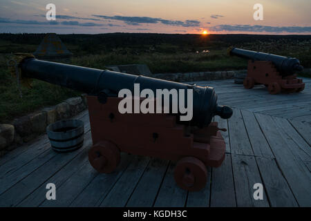 Parks Canada's Fortress Louisbourg National Historic Site in Cape Breton, Nova Scotia, Kanada. Stockfoto