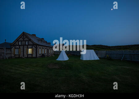 Parks Canada's Fortress Louisbourg National Historic Site in Cape Breton, Nova Scotia, Kanada. Stockfoto