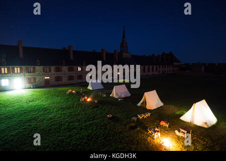 Parks Canada's Fortress Louisbourg National Historic Site in Cape Breton, Nova Scotia, Kanada. Stockfoto