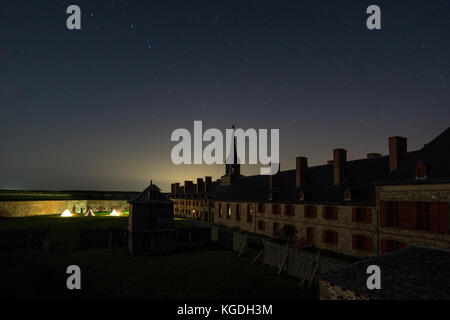 Parks Canada's Fortress Louisbourg National Historic Site in Cape Breton, Nova Scotia, Kanada. Stockfoto