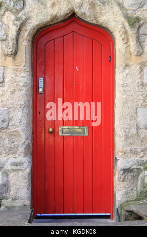 Detailansicht eines mittelalterlichen vordere Klappe Stockfoto