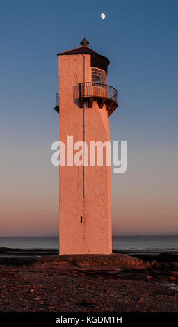 Southerness dissused Leuchtturm auf der Solway Firth Küste in der Nähe von Dumfries Stockfoto