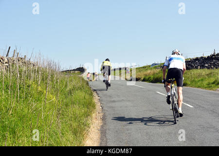 Radtouren in der wunderschönen Yorkshire Dales Landschaft Stockfoto