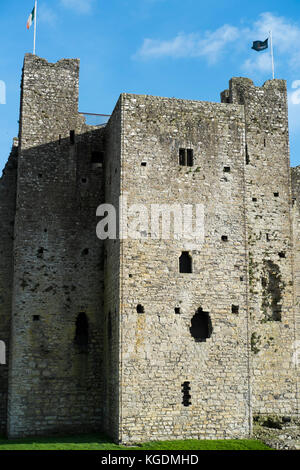 Nahaufnahme des Schlosses von Trim in der Grafschaft Meath in der Nähe von Dublin, Republik Irland, Drehort für den Film braveheart mit Mel Gibson Stockfoto