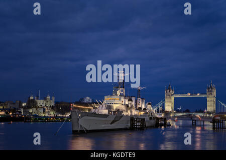 Hms Belfast, London. Stockfoto