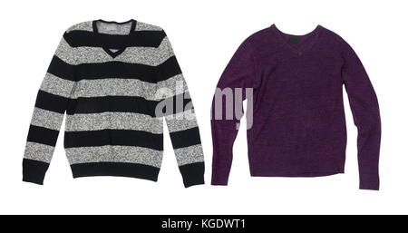Lässige Pullover auf Weiß Stockfoto