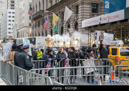 Trump Unterstützer in New York City Stockfoto