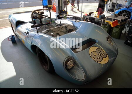 Klassische Rennwagen über ein Wochenende in Estoril, Portugal, im Oktober 2017 Stockfoto