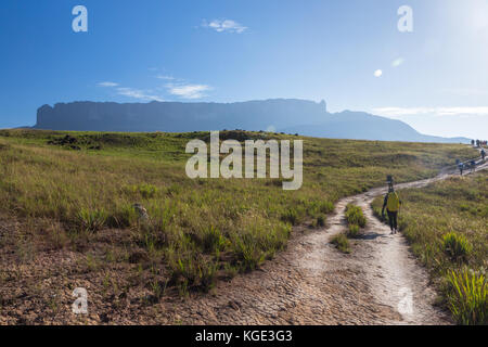 Trekking Mount Roraima Venezuela Südamerika Stockfoto